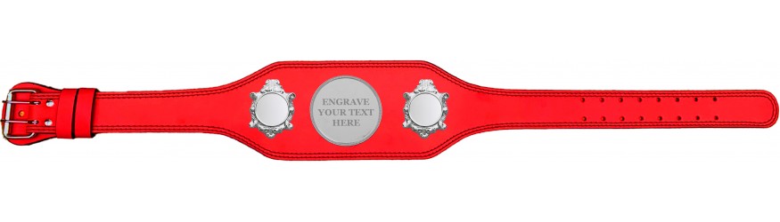 ENGRAVED TITLE BELTS - BUD003/S/ENGRAVES - AVAILABLE IN 4 COLOURS